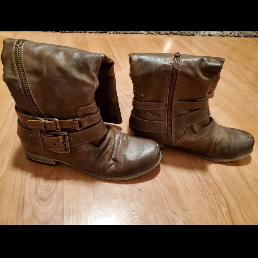 Tall brown boots